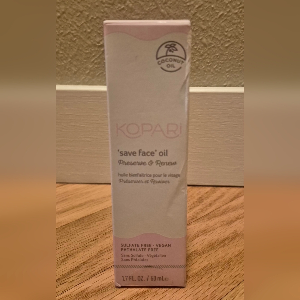 NEW Kopari Save Face Oil - Preserve & Renew - Sealed In Box 1.7 Fl Oz